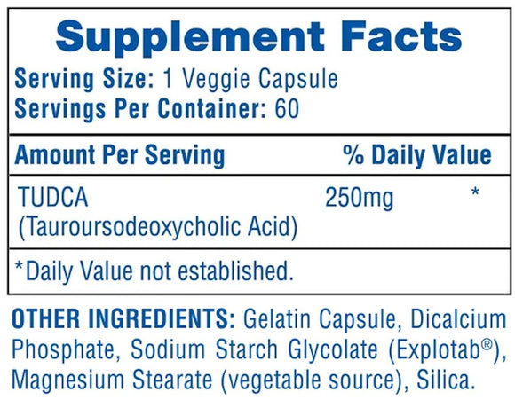 Hi-Tech Pharmaceuticals Tudca - 250 mg - 60 Veggie Caps|Liver Support|Mass For Life|