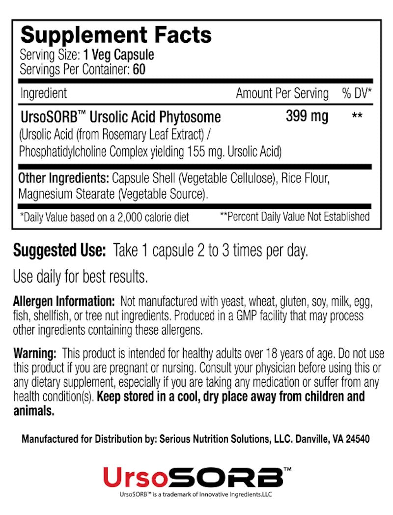 Serious Nutrition Solution SNS Ursa-Bolic fact