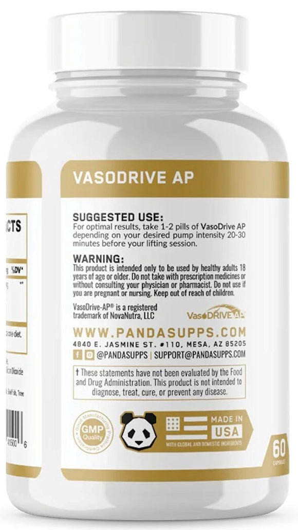 Panda Supps VasoDrive AP|Muscle Pumps|Mass For Life|