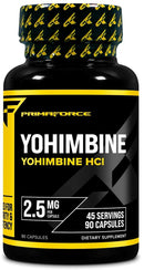 PrimaForce Yohimbine HCl 2.5 mg 90 Capsules|Test Booster|Mass For Life|