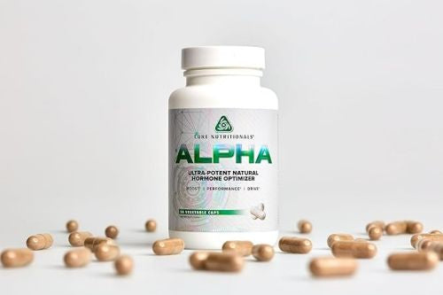 Core Nutritionals Alpha Ultra-Potent Natural  Veg-Capsules|D-Aspartic Acid|Mass For Life|