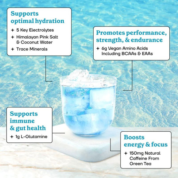 Fit & Lean Amino Hydration Plus Energy, Pre Workout, BCAA, Glutamine, |BCAA|Mass For Life|