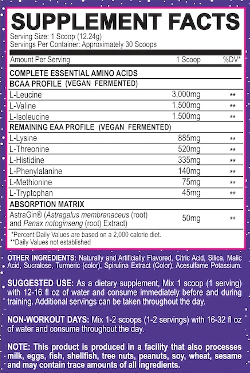 MyoBlox 24/7 Aminos fact