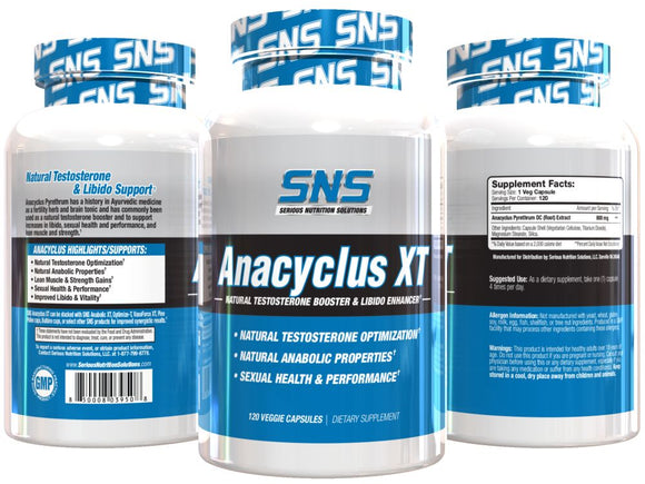 SNS Serious Nutrition Solutions Anacyclus XT Lean Muscle|Test Booster|Mass For Life|