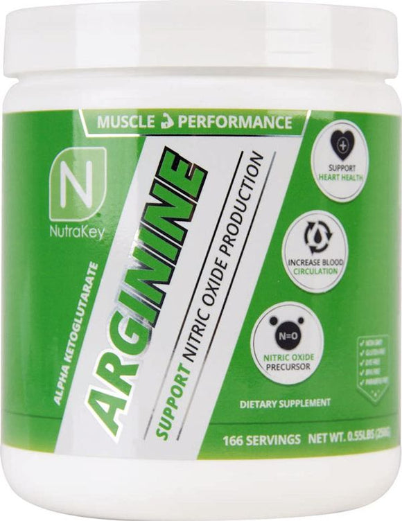NutraKey Arginine 250gms 166 servings|Arginine|Mass For Life|