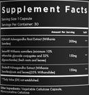 Enhanced Labs Ashwagandha Athletes Performance 30 Capsules|Stress Aid|Mass For Life|