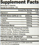 Mutant BCAA 400 Capsules|BCAAs|Mass For Life|