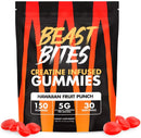 Beast Bites Creatine Infused Gummies 150 Gummies|Creatine|Mass For Life|