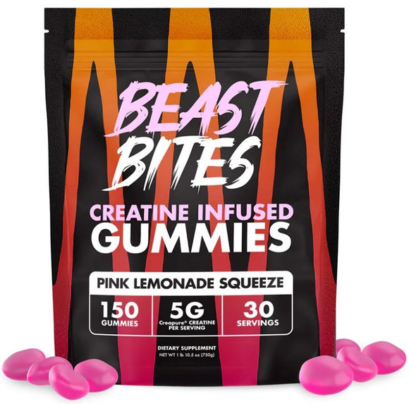 Beast Bites Creatine Infused Gummies 150 Gummies|Creatine|Mass For Life|