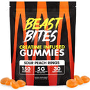 Beast Bites Creatine Infused Gummies 150 Gummies|Creatine|Mass For Life|