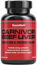 MuscleMeds Carnivor Beef Liver 180 Caps|Amino Acids|Mass For Life|