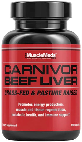 MuscleMeds Carnivor Beef Liver 180 Caps|Amino Acids|Mass For Life|