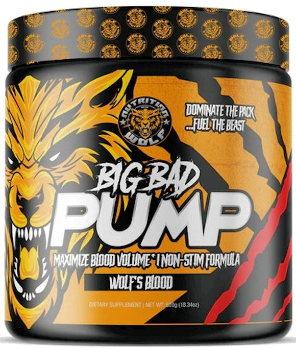 Nutrition Wolf Big Bad Pump|Pre Workout|Mass For Life|