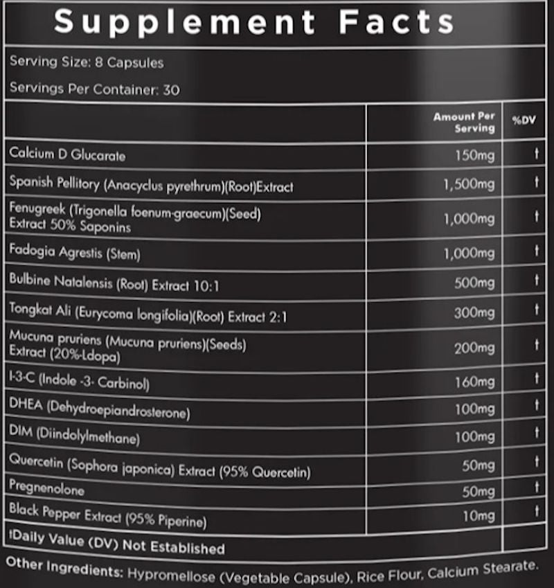Enhanced Labs Black Ox High Potency 240 Caps fact