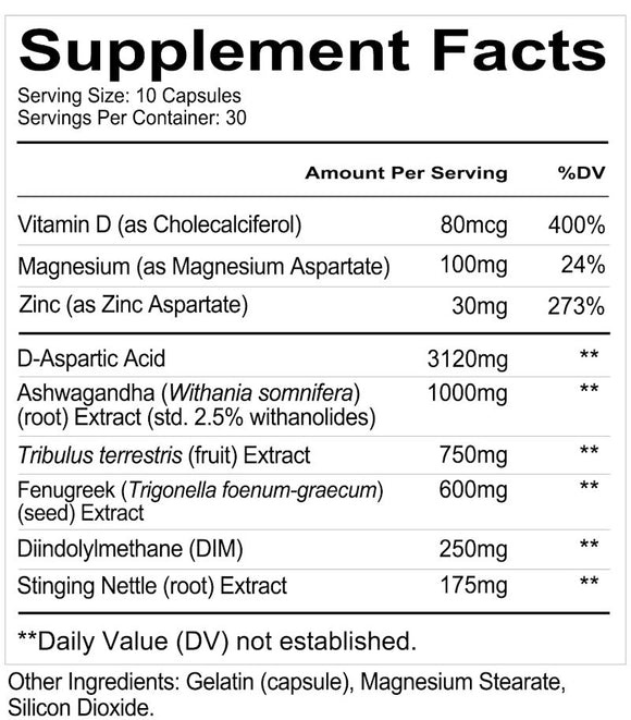 Redcon1 Boom Stick Testosterone Support 300 Capsules|Test Booster|Mass For Life|