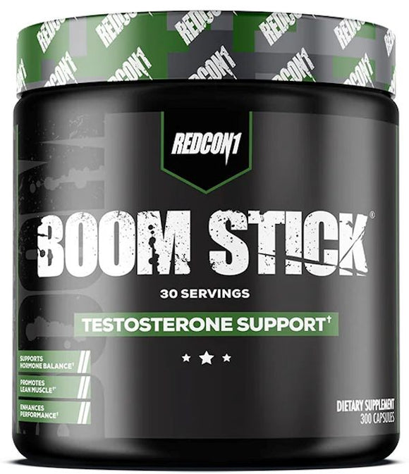 Redcon1 Boom Stick Testosterone Support 300 Capsules|Test Booster|Mass For Life|