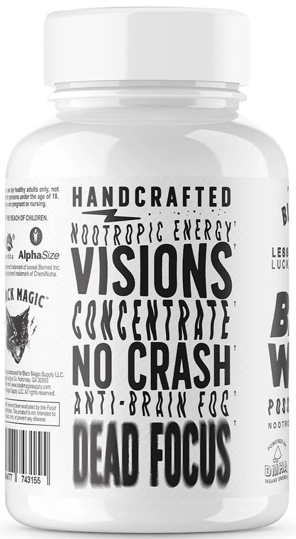 Black Magic Supply Brain Waves Enhance Focus 120 Capsules|Focus|Mass For Life|