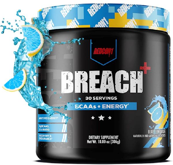 RedCon1 Breach BCAA+ Energy 30 servings rasp