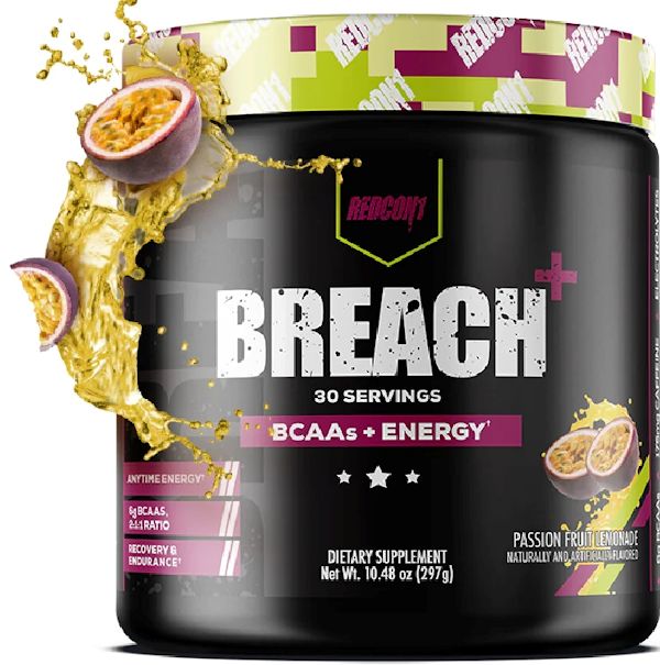 RedCon1 Breach BCAA+ Energy 30 servings passion