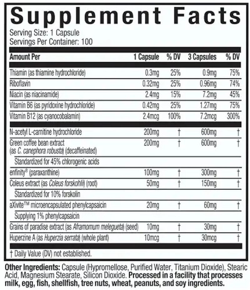 MuscleTech Burn iQ Smart Thermo Pill fact