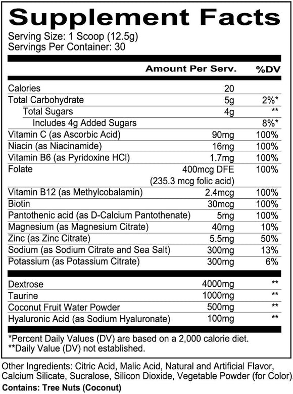 Redcon1 Canteen Pre-Workout Electrolytes- Hydration 30 Servings|Pre-Workout|Mass For Life|