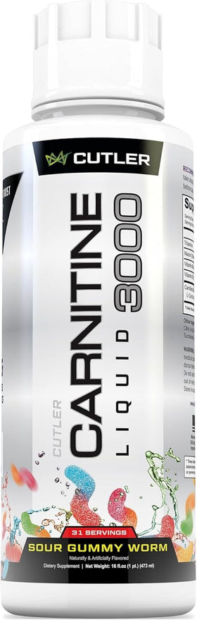 Cutler Nutrition Liquid Carnitine 3000|Fat Burner|Mass For Life|
