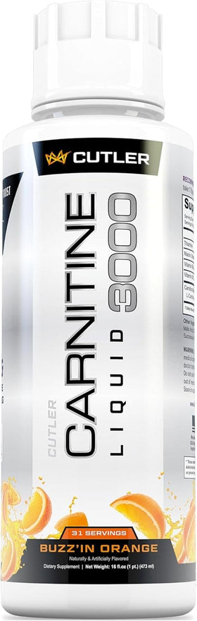 Cutler Nutrition Liquid Carnitine 3000|Fat Burner|Mass For Life|