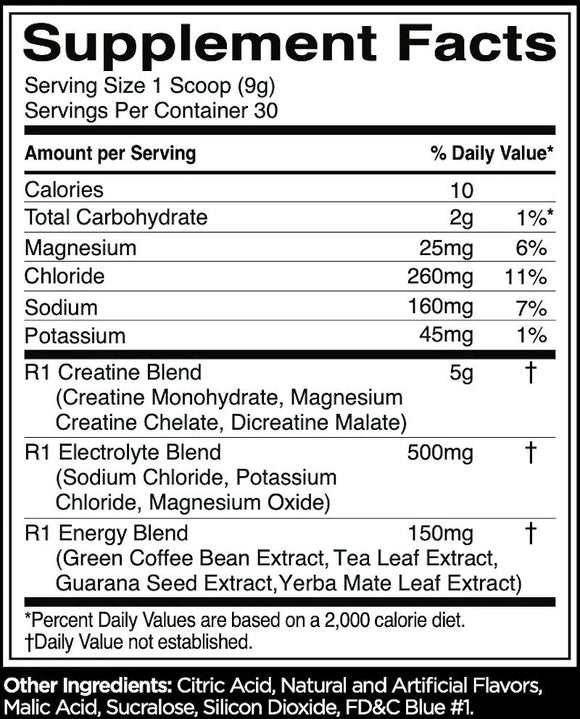 Rule One Charged Creatine Multi-Source Energy, & Hydration|Creatine|Mass For Life|
