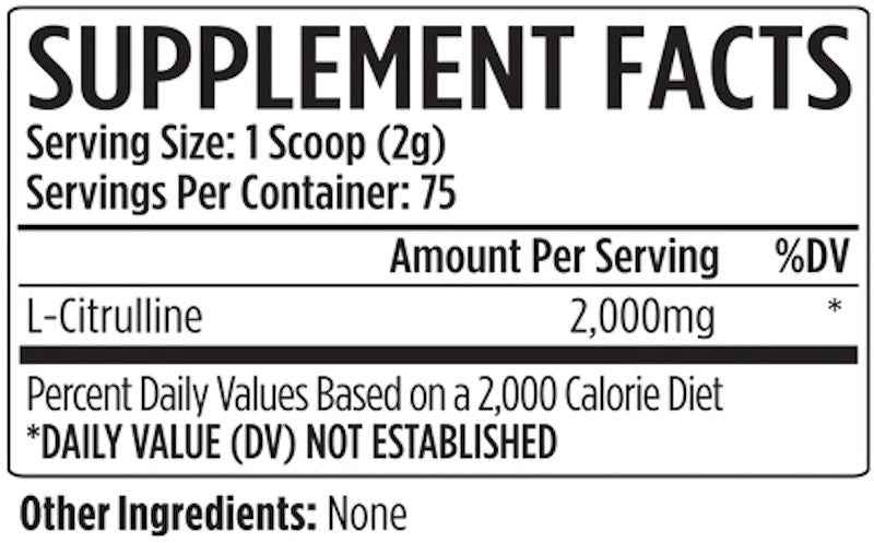 VMI Sports Citrulline Muscle Pump fact