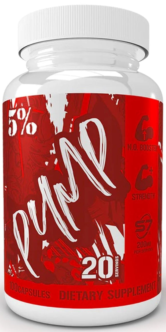 5% Nutrition Code Red Pump Capsules|Muscle Pumps|Mass For Life|