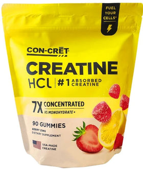 Con-Cret Creatine HCl Gummies 90 ct|Creatine|Mass For Life|