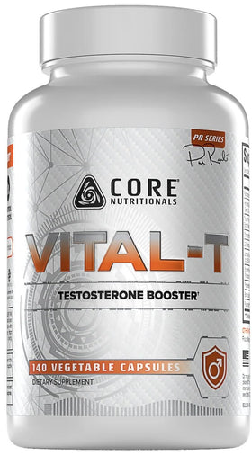 Core Nutritionals Vital-T 140 Veg Caps|Test Booster|Mass For Life|