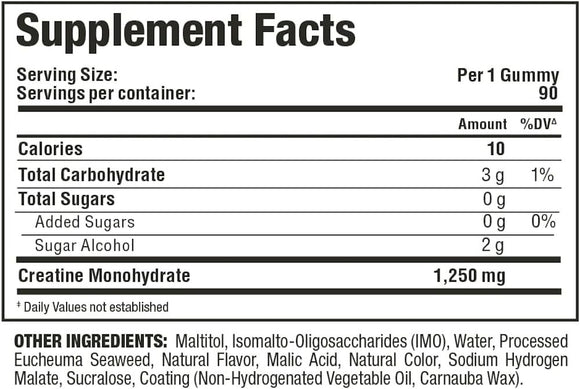 Allmax Creatine Gummies Sugar Free|Creatine|Mass For Life|