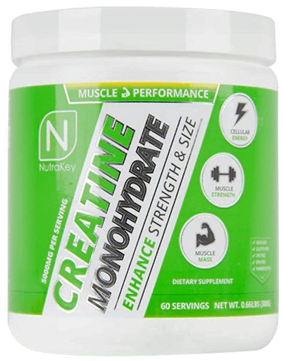 NutraKey Creatine Monohydrate 300 gms|Creatine|Mass For Life|