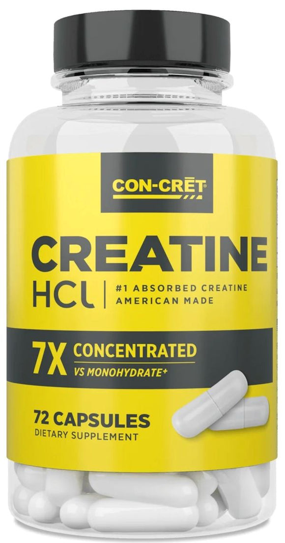 Con-Cret Creatine HCI 72 Capsules|Creatine|Mass For Life|