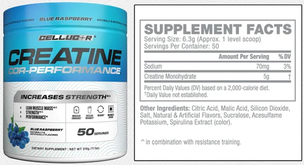 Cellucor COR-Performance Creatine 50 serving|Mass For Life|Creatine