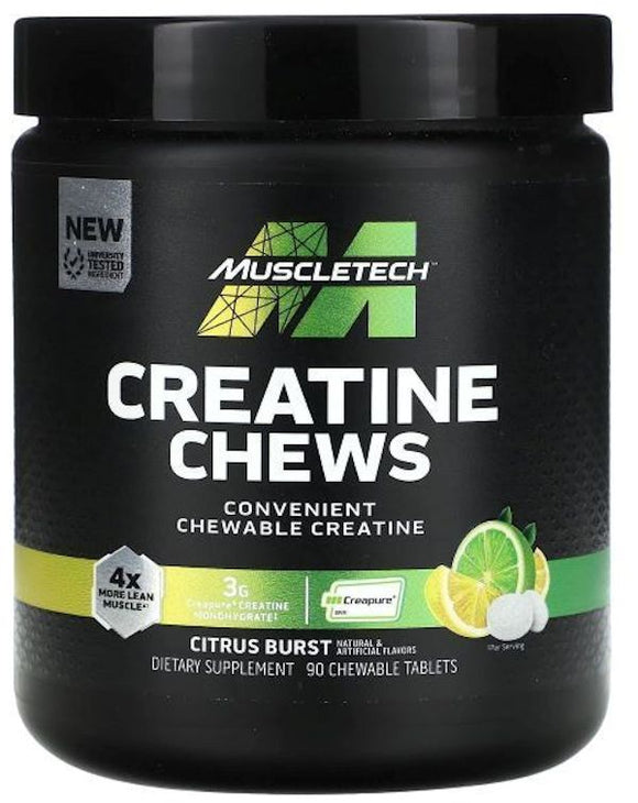 MuscleTech Creatine Chews 90 Chewable Tablets|Creatine|Mass For Life|