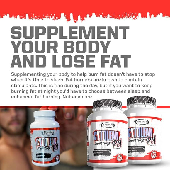 Gaspari Nutrition Cytolean Night Time PM|Fat Burner|Mass For Life|