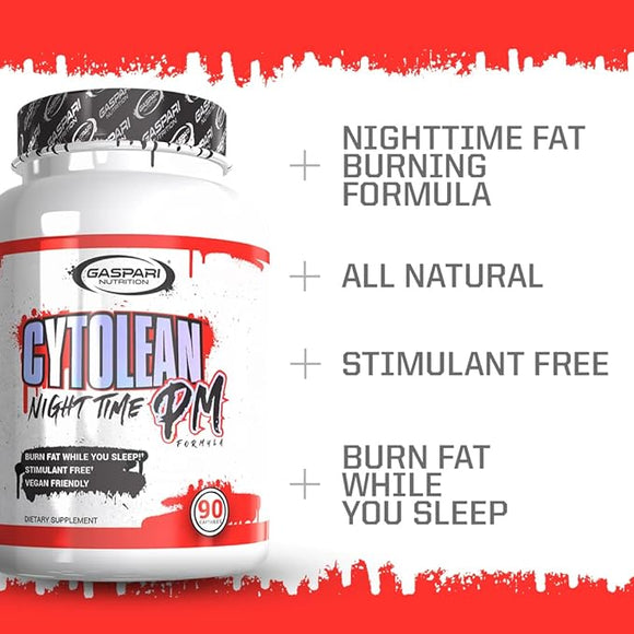 Gaspari Nutrition Cytolean Night Time PM|Fat Burner|Mass For Life|