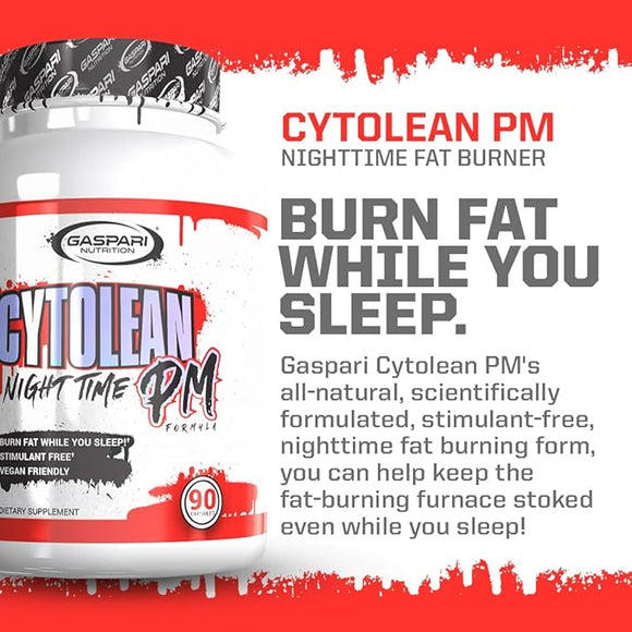 Gaspari Nutrition Cytolean Night Time PM|Fat Burner|Mass For Life|