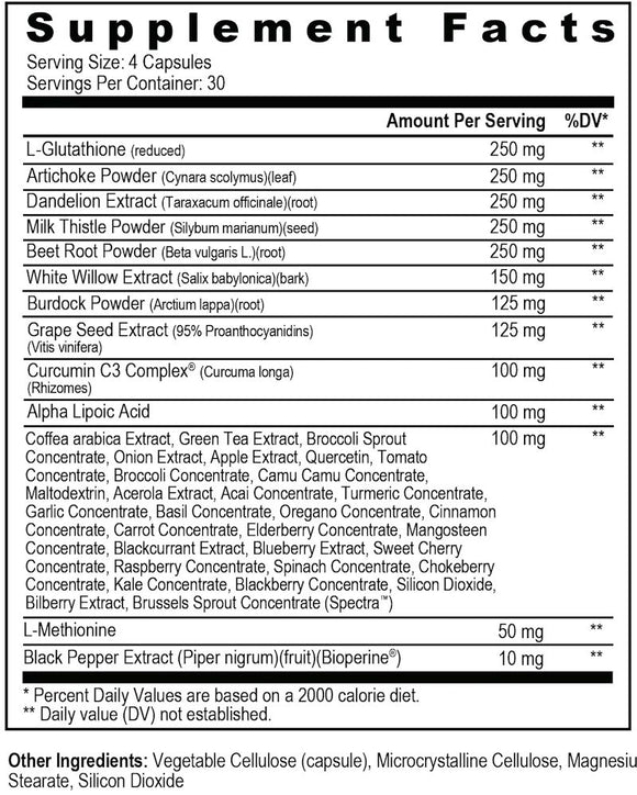Axe & Sledge Daily Cleanse Ultimate Detoxification Agent 120 Caps|DETOX|Mass For Life|