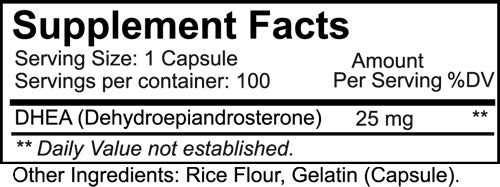 Nutrakey DHEA 25 mg 100 Capsules