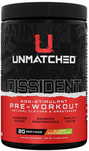 Unmatched Supps Dissident Non-Stimulant Pre-Workout|Pre Workout|Mass For Life|