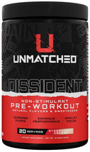 Unmatched Supps Dissident Non-Stimulant Pre-Workout|Pre Workout|Mass For Life|
