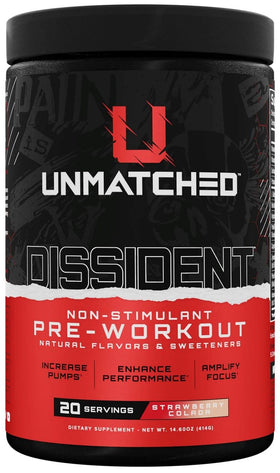 Unmatched Supps Dissident Non-Stimulant Pre-Workout|Pre Workout|Mass For Life|