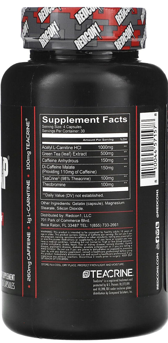 RedCon1 Double Tap Fat Burner 90 Capsules|Weight Management|Mass For Life|