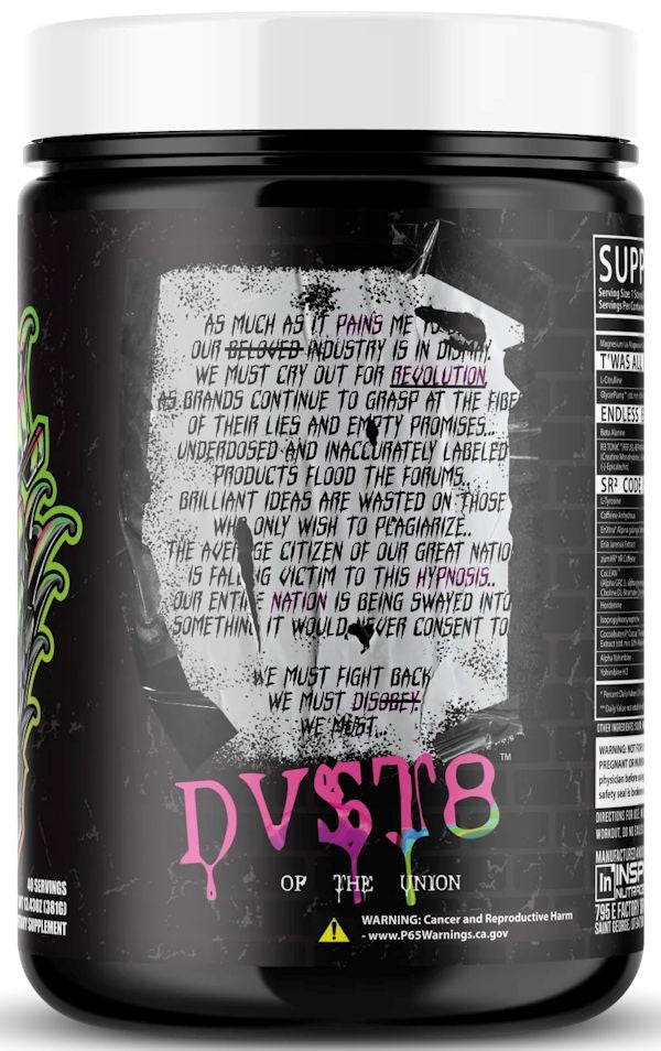 Inspired DVST8 Pre-Workout back
