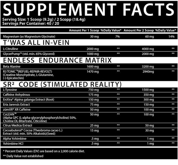 Inspired DVST8 Pre-Workout fact
