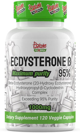 Psycho Pharma Ecdysterone 120 Veg Caps|Sleep Aid|Mass For Life|