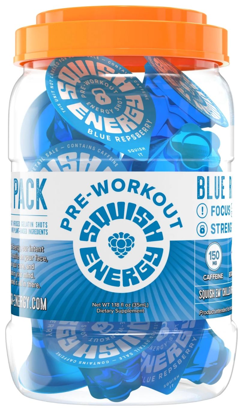 Squish Energy Pre-Workout Gelatin Shots|Pre Workout|Mass For Life|